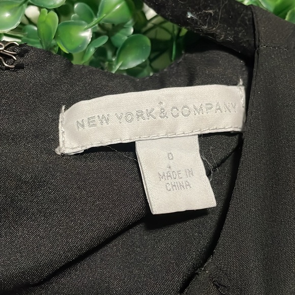 Ruffled Flowy Little Black Cocktail Dress - Picture 3 of 5